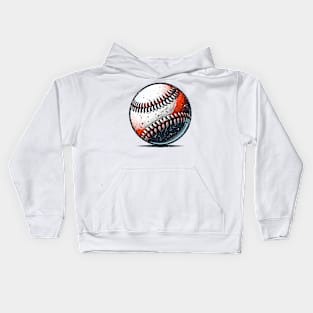 Baseball Ball Kids Hoodie